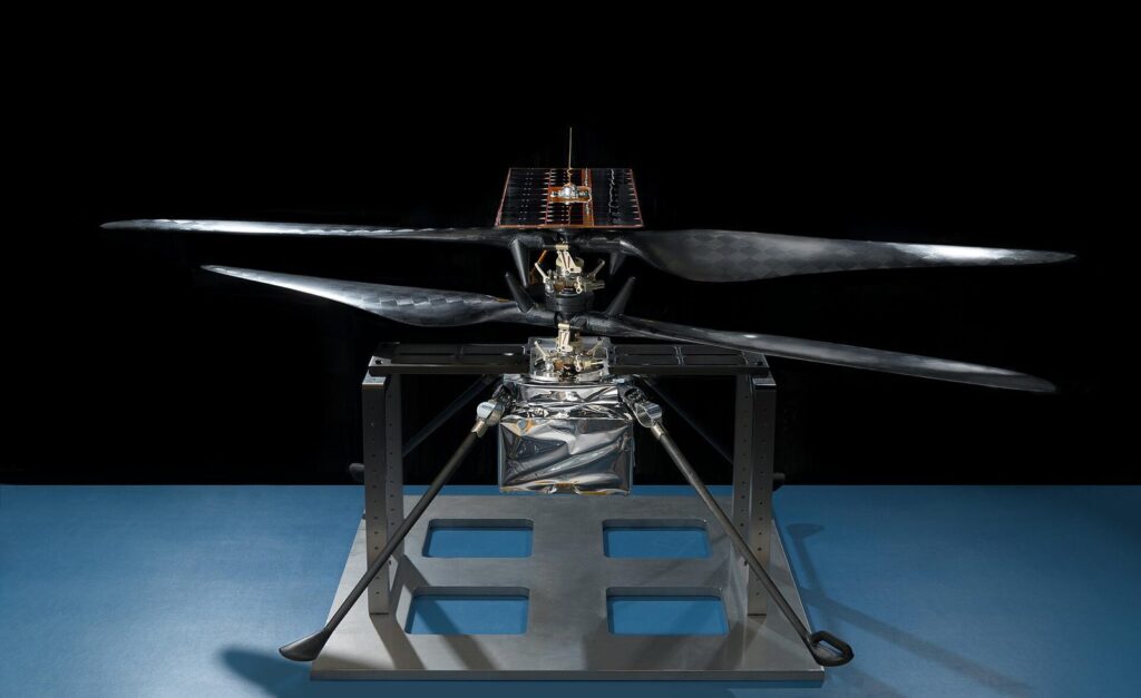 The flight model during testing at JPL in February 2019.