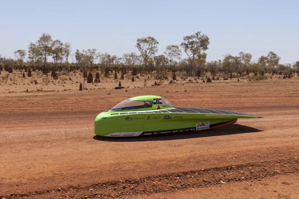 Green Lightning during the 2019 Bridgestone World Solar Challenge