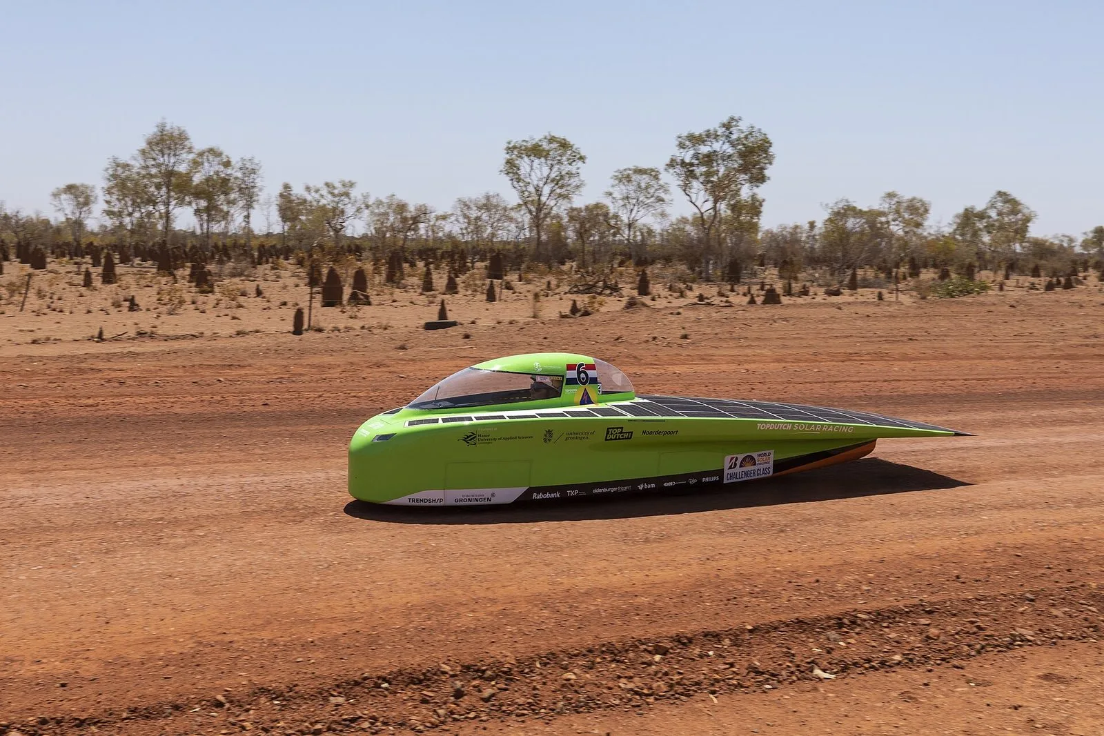 Green Lightning during the 2019 Bridgestone World Solar Challenge