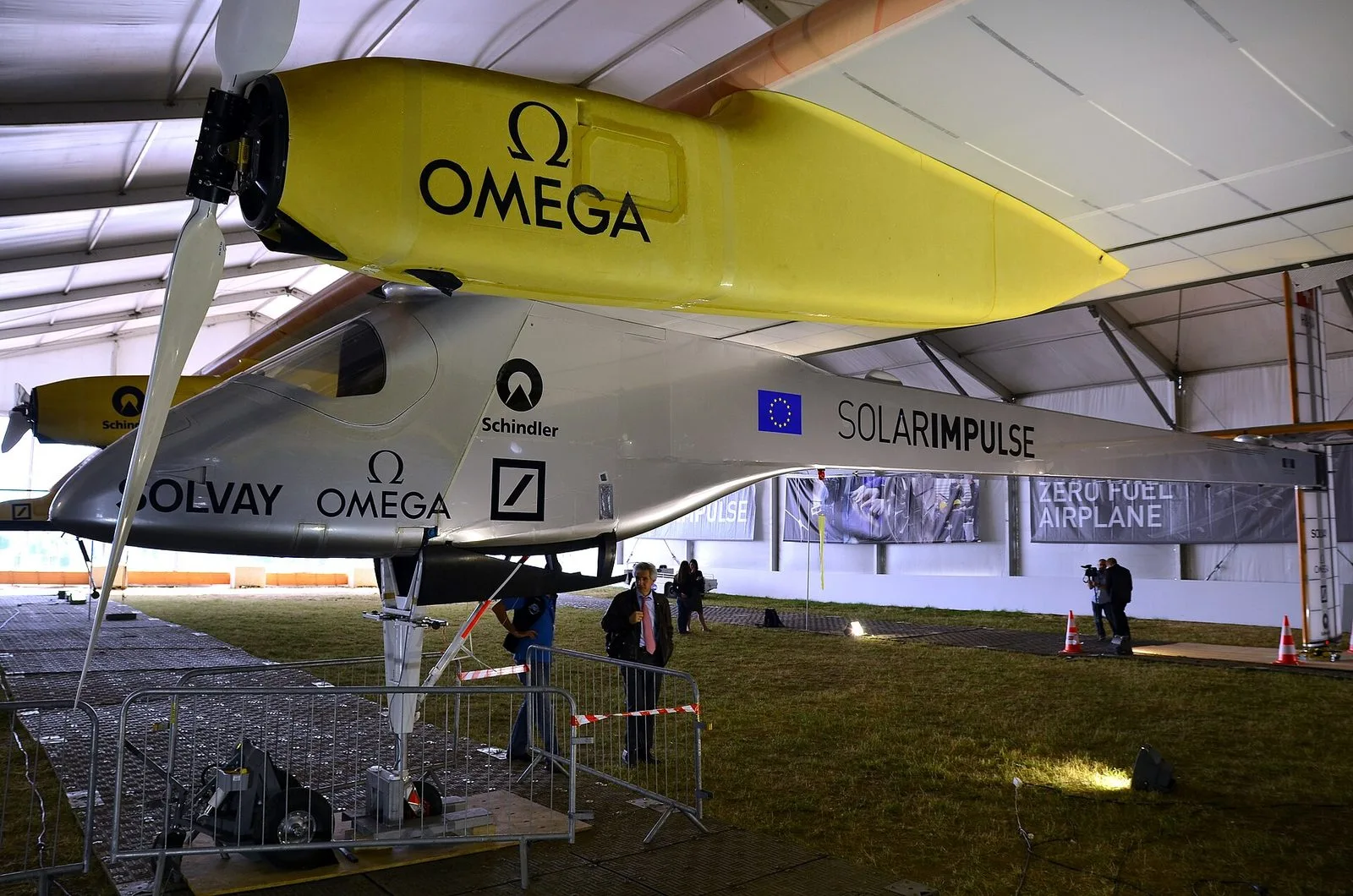 Solar Impulse HB-SIA on display at the Paris Air Show in Le Bourget