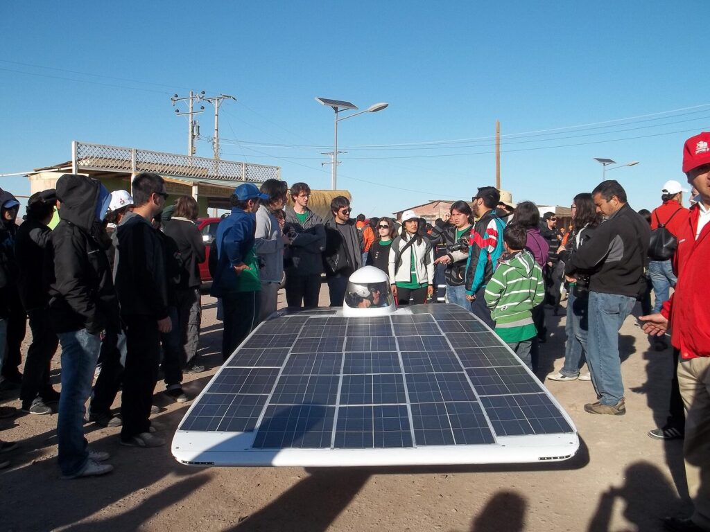 The Eolian 2 team before the start of the 2011 Atacama Solar Challenge.