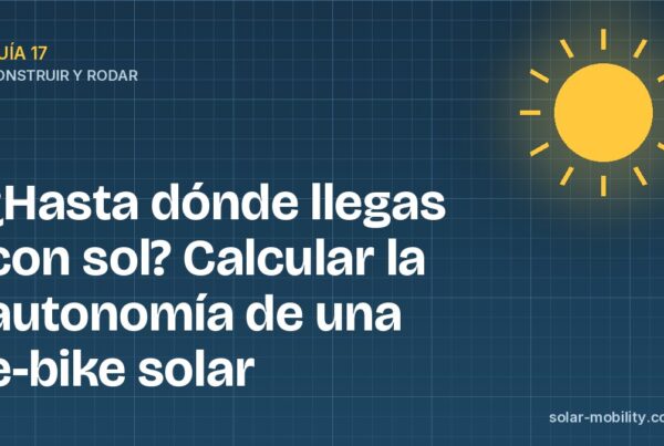 ¿Hasta dónde llegas con sol? Calcular la autonomía de una e-bike solar