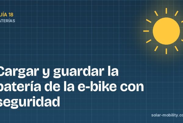 Cargar y guardar la batería de la e-bike con seguridad