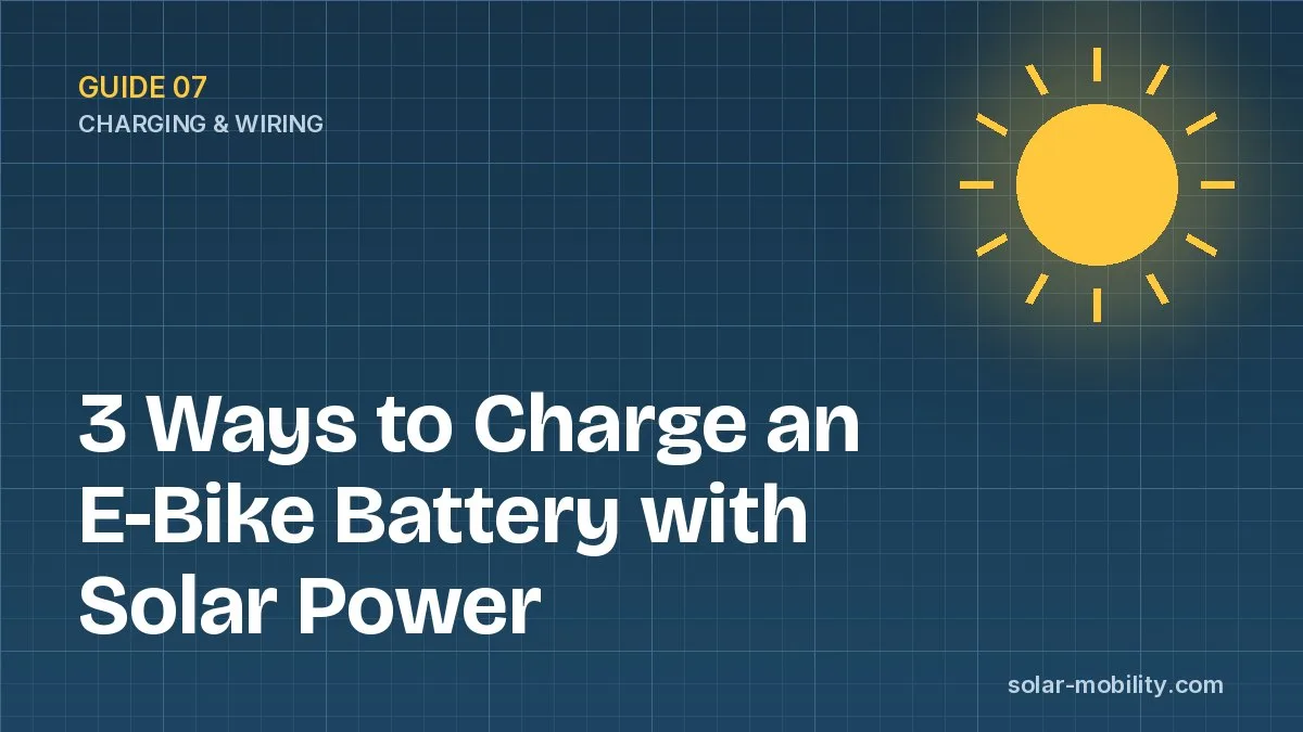3 Ways to Charge an E-Bike Battery with Solar Power