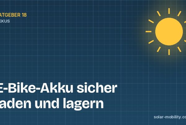E-Bike-Akku sicher laden und lagern