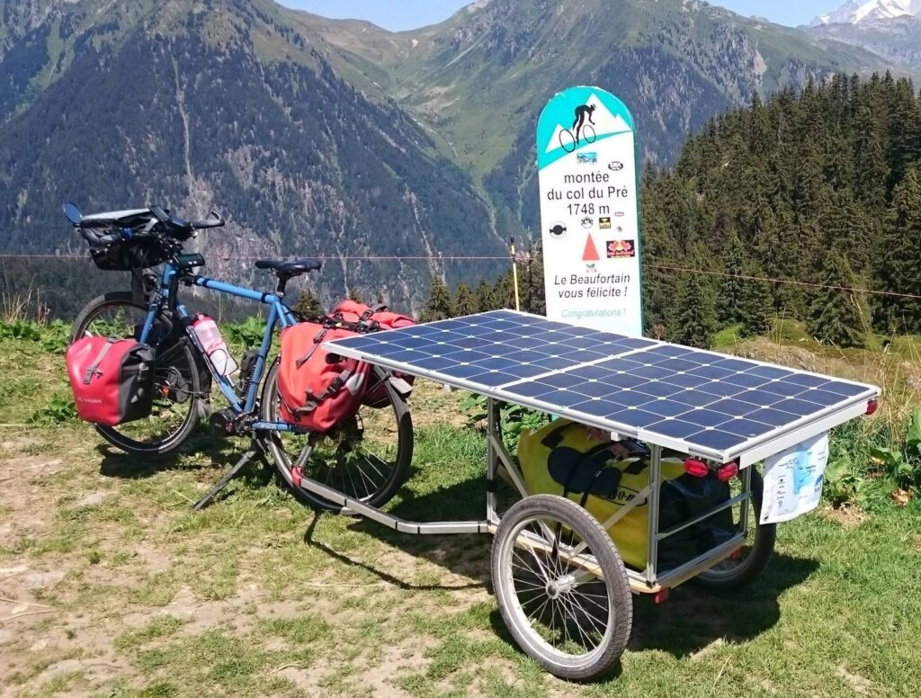 Gilles Andrea – A Surly Travel Bike with a Solar Trailer