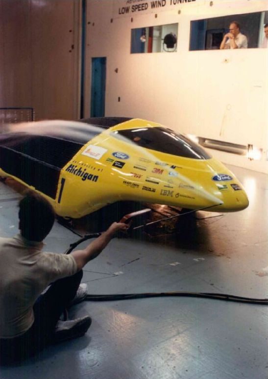 Full-scale wind tunnel test at Lockheed in Atlanta, May 1993.
