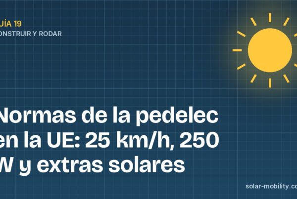Normas de la pedelec en la UE: 25 km/h, 250 W y extras solares