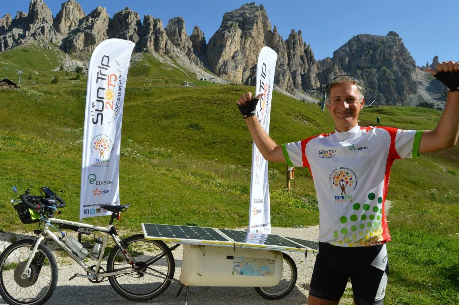 Olivier Reginensi – Solar Bike on The Sun Trip 2015