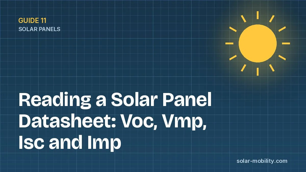 Reading a Solar Panel Datasheet: Voc, Vmp, Isc and Imp