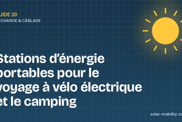 Stations d’énergie portables pour le voyage à vélo électrique et le camping